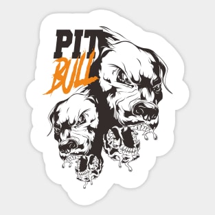Pit Bull Head Sticker